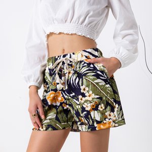 Black floral women's shorts - Clothing