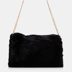 Black fur shoulder bag - Accessories