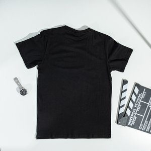 Black men's printed t-shirt - Clothing