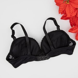 Black padded push up bra with lace - Underwear