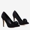 Black pumps on a stiletto heel with a pompom Amalia - Footwear
