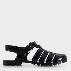 Black rubber sandals for women Gladisy - Footwear