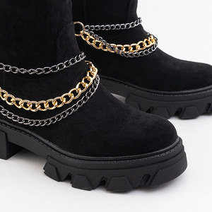 Black suede platform boots Dioc - Footwear