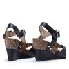 Black wedge sandals Ksenya- Footwear 1