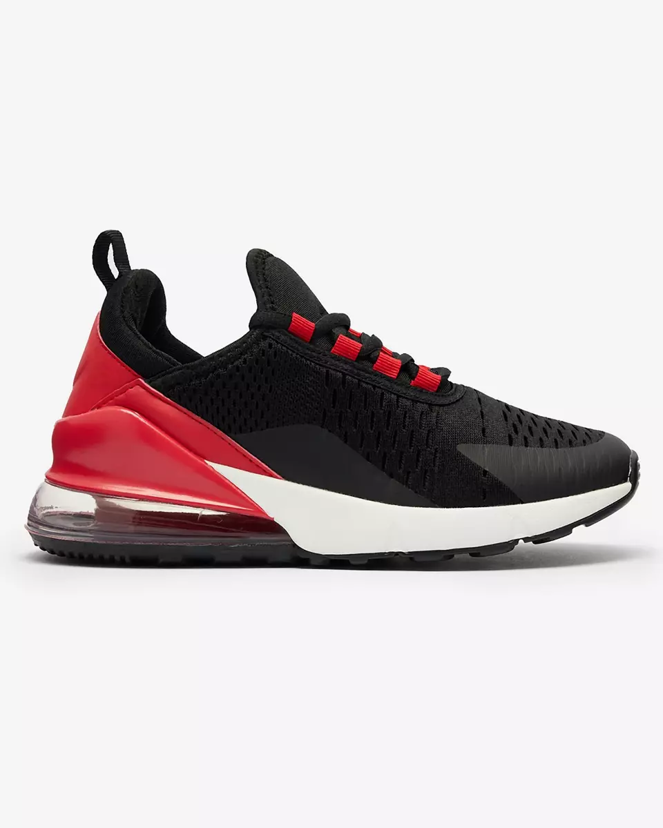 Black women's athletic shoes with red insert Neterika - Footwear