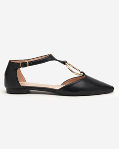 Black women's ballerinas with cut-out sides Dasu - Shoes