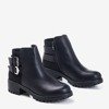 Black women's boots with Union buckles - Footwear