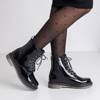 Black women's lacquered boots Lesita - Footwear