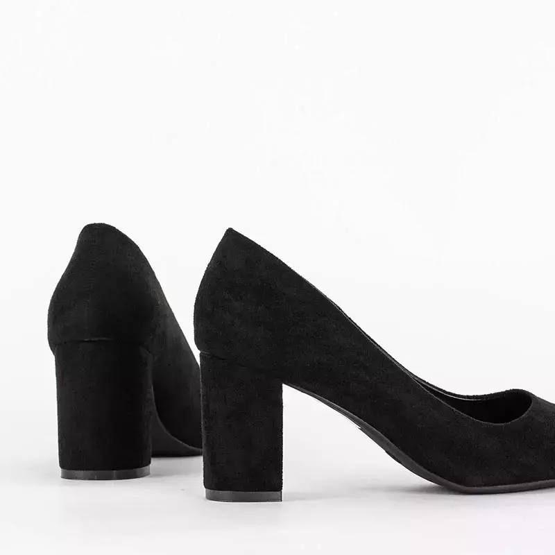 Black women's pumps on the post of Tirika - Footwear