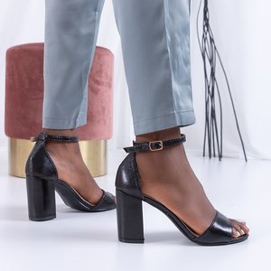Black women's sandals on the post Imelda - Footwear