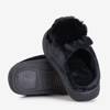 Black women's slippers with a bunny Rozalinda - Shoes