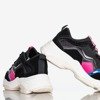 Black women's sneakers with pink inserts Survia - Footwear 1