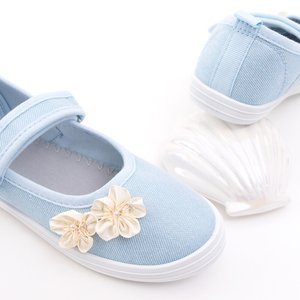 Blue children's Velcro sneakers by Syuzanna - Footwear