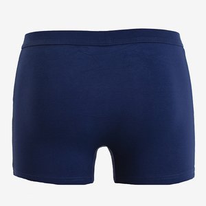 Blue men's cotton boxer shorts - Underwear