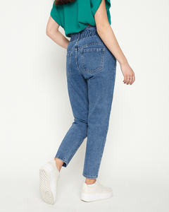 Blue women's mom jeans - Clothing