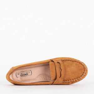 Brown Women's Teweri Eco Suede Loafers - Footwear