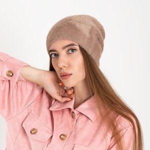 Brown fur winter hat for women - Caps
