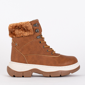 Brown, insulated women's boots from Xizim - Footwear