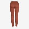 Brown women&#39;s trousers with tied treggings - Trousers 1