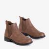Brown women's Jodhpur boots with cubic zirconia Donni - Footwear