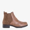 Brown women's Jodhpur boots with cubic zirconia Donni - Footwear