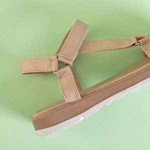 Brown women's flat sandals Adalsi - Footwear