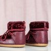 Burgundy Platform Snow Boots - Footwear
