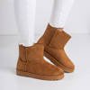 Cimona light brown women's insulated snow boots - shoes