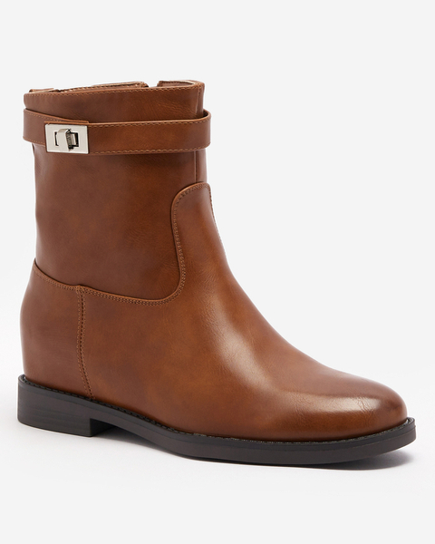 Classic insulated women's boots in camel color Leverrs- Footwear