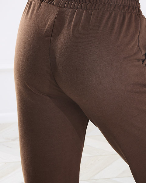Classic women's brown sweatpants - Clothing