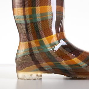 Colorful Tofito checkered women's rain boots - Footwear