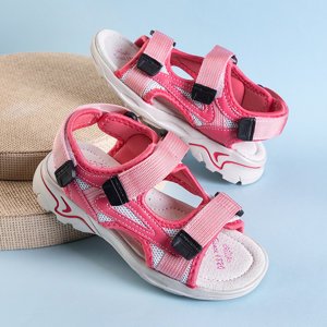 Coral girls' sandals with velcro Nikolka - Shoes