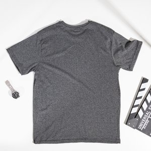 Dark Gray Men's Cotton T-Shirt - Clothing
