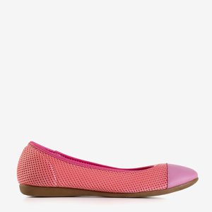 Dark Pink Manolita Woven Women's Ballerinas - Footwear