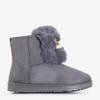 Dark gray women's snow boots with embellishments Iracema - Footwear