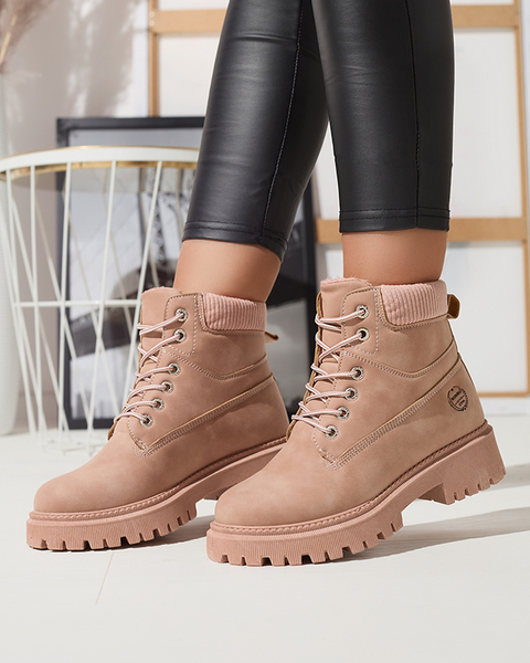 Dark pink women's insulated trapper boots Teruna - Footwear
