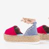 Fuchsia-blue women's sandals a'la espadrilles Irimida- Shoes 1