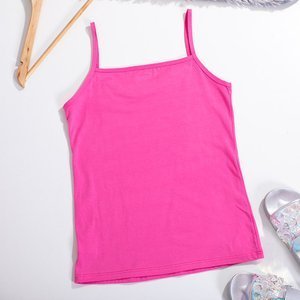 Fuchsia women's top with thin straps PLUS SIZE - Clothing