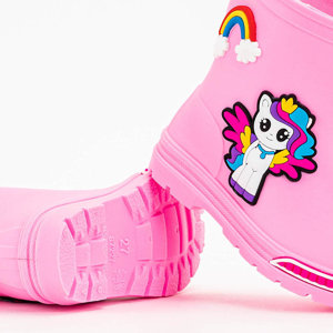 Girls' pink rain boots Uncon - Footwear