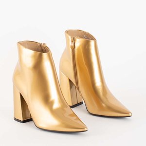 Gold women's boots on the Calisto post - Footwear