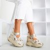 Golden sport sneakers on an indoor wedge with cut-out Karix - Footwear 1