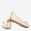 Golden women's ballerina eco - leather Nastis - Footwear 1