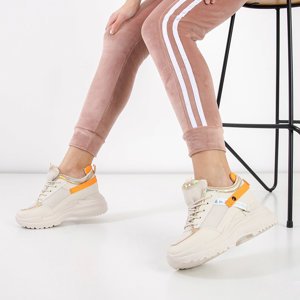 Granem beige women's sports shoes - Footwear