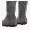 Gray Women's Flat Heel Boots Melano - Shoes