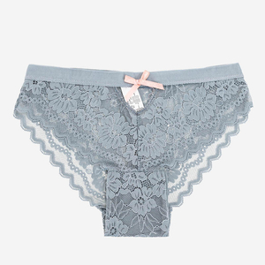 Gray lace panties for women - Underwear
