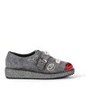 Gray low shoes with Lagerrla decorations - Footwear