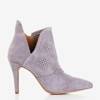 Gray women's boots on a pin Cyrena - Footwear