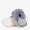 Gray women's slippers with fur Novita - Footwear