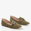 Green loafers with decorative Kedra buckle - Footwear