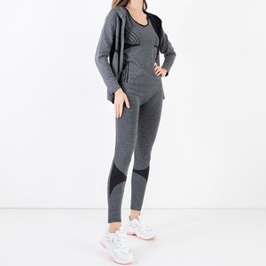 Grey sports set with black inserts - Clothing
